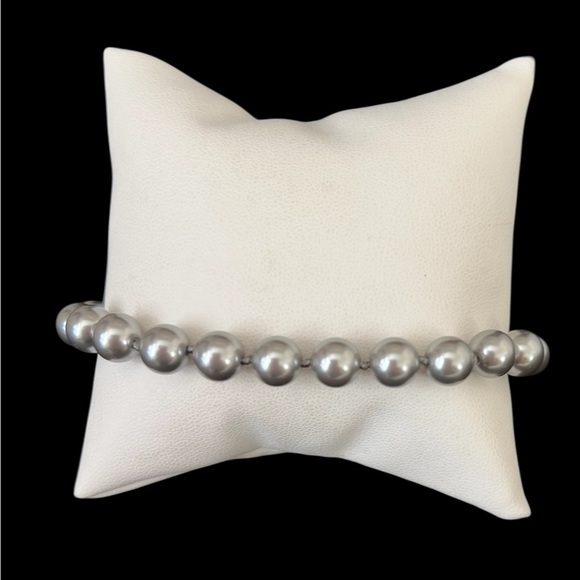 Genuine Gray shell pearl bracelet silver plated Tagle - Picture 4 of 9
